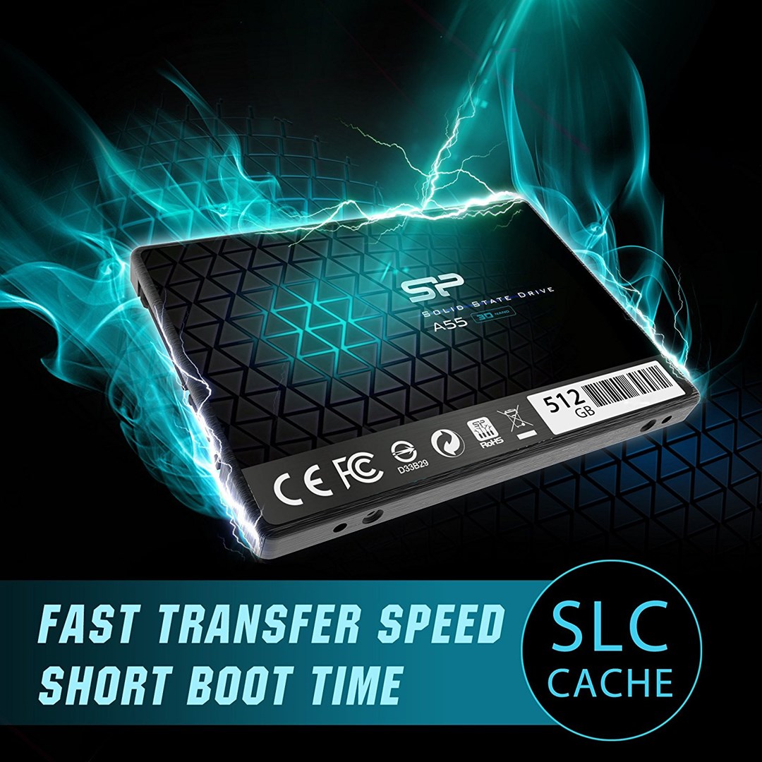 Silicon Power Ace A55 2.5" 512 GB Serial ATA III 3D TLC Silicon Power Ace A55 2.5" 512 GB Serial ATA III 3D TLC