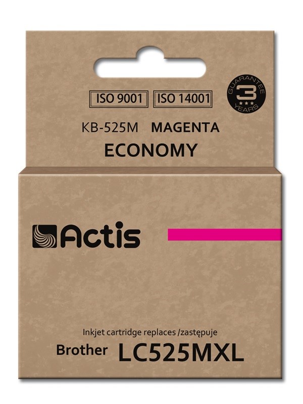 Actis KB-525M Ink (replacement for Brother LC525M; Standard; 15 ml; magenta) Actis KB-525M Ink (replacement for Brother LC525M; Standard; 15 ml; magenta)
