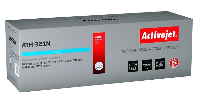 Activejet ATH-321N Toner (replacement for HP 128A CE321A; Supreme; 1300 pages; cyan) Activejet ATH-321N Toner (replacement for HP 128A CE321A; Supreme; 1300 pages; cyan)