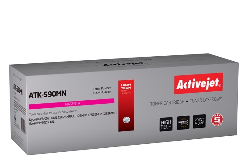 Activejet ATK-590MN Toner Cartridge (replacement for Kyocera TK-590M; Supreme; 5000 pages; magenta) Activejet ATK-590MN Toner Cartridge (replacement for Kyocera TK-590M; Supreme; 5000 pages; magenta)