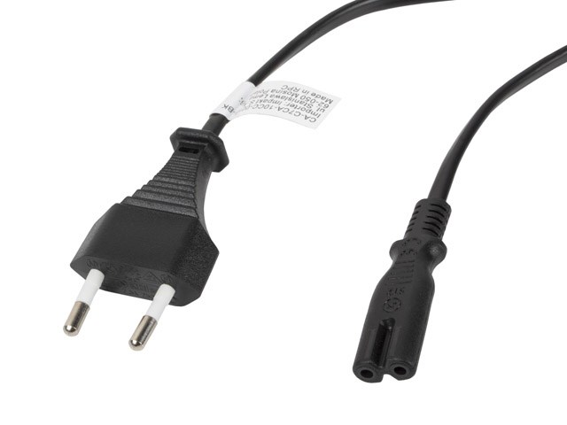 Lanberg CA-C7CA-10CC-0018-BK power cable Black 1.8 m C7 coupler CEE7/16 Lanberg CA-C7CA-10CC-0018-BK power cable Black 1.8 m C7 coupler CEE7/16