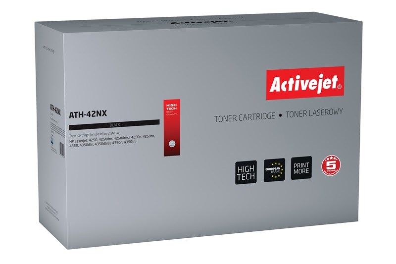 Activejet ATH-42NX Toner (replacement for HP 42X Q5942X; Supreme; 20000 pages; black) Activejet ATH-42NX Toner (replacement for HP 42X Q5942X; Supreme; 20000 pages; black)