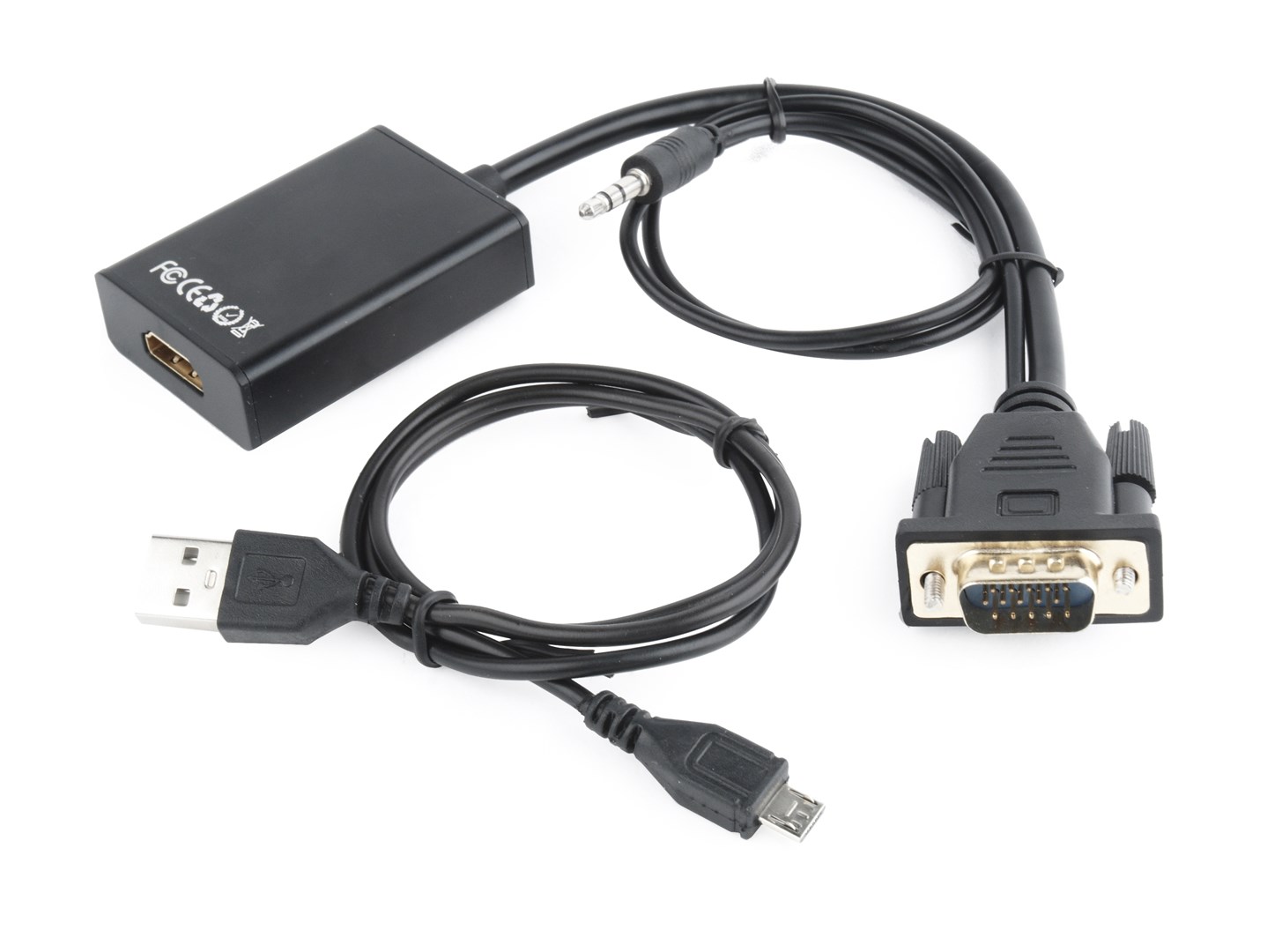 Gembird A-VGA-HDMI-01 video cable adapter 0.15 m HDMI Type A (Standard) VGA (D-Sub) Black Gembird A-VGA-HDMI-01 video cable adapter 0.15 m HDMI Type A (Standard) VGA (D-Sub) Black