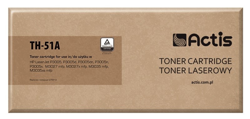 Actis TH-51A Toner (replacement for HP 51A Q7551A; Standard; 6500 pages; black) Actis TH-51A Toner (replacement for HP 51A Q7551A; Standard; 6500 pages; black)