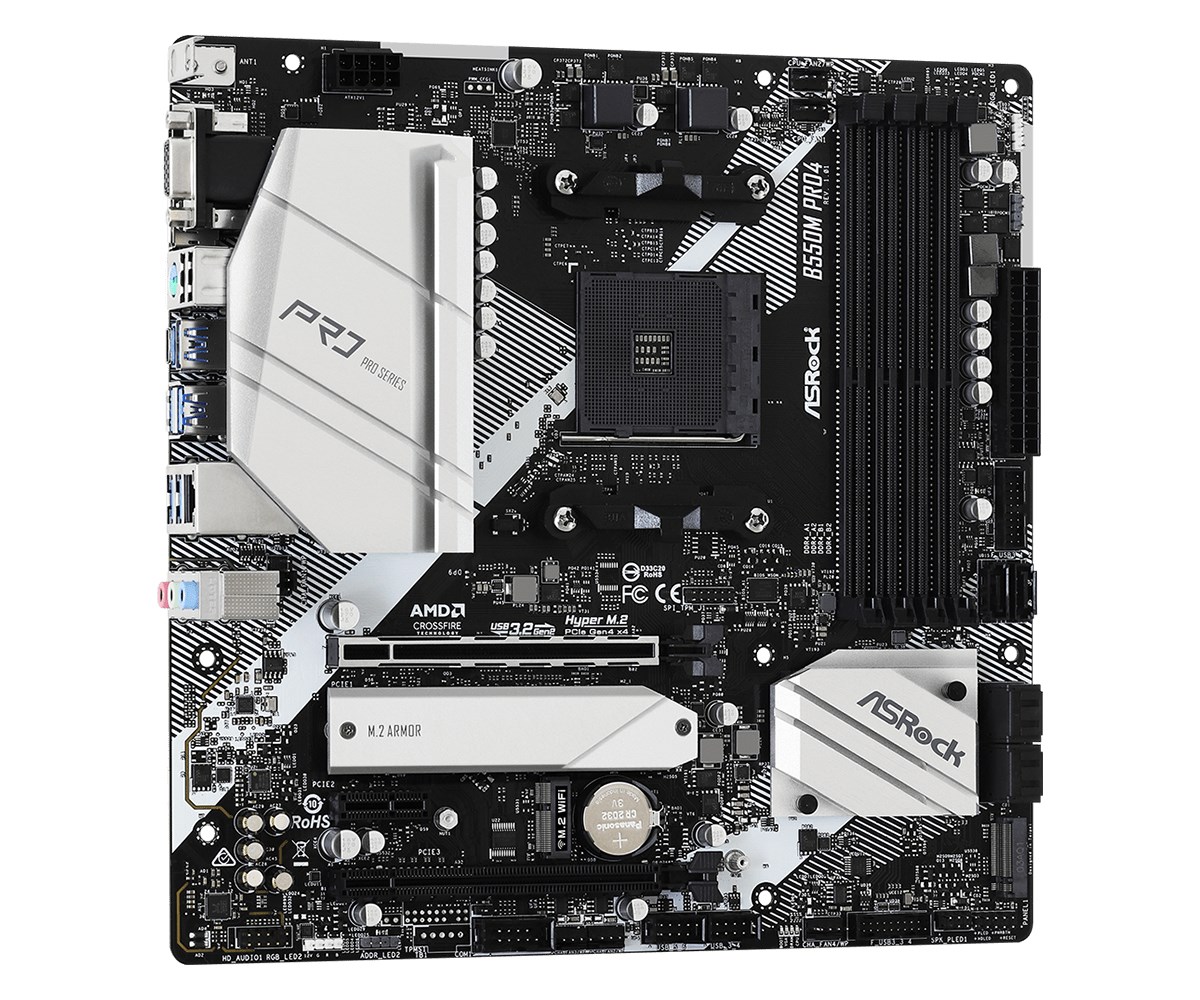 Asrock B550M Pro4 Socket AM4 micro ATX AMD B550 Asrock B550M Pro4 Socket AM4 micro ATX AMD B550