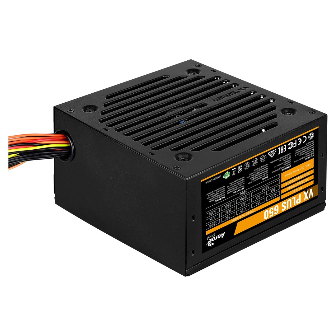 Aerocool VX PLUS 650 power supply unit 650 W 20+4 pin ATX ATX Black Aerocool VX PLUS 650 power supply unit 650 W 20+4 pin ATX ATX Black