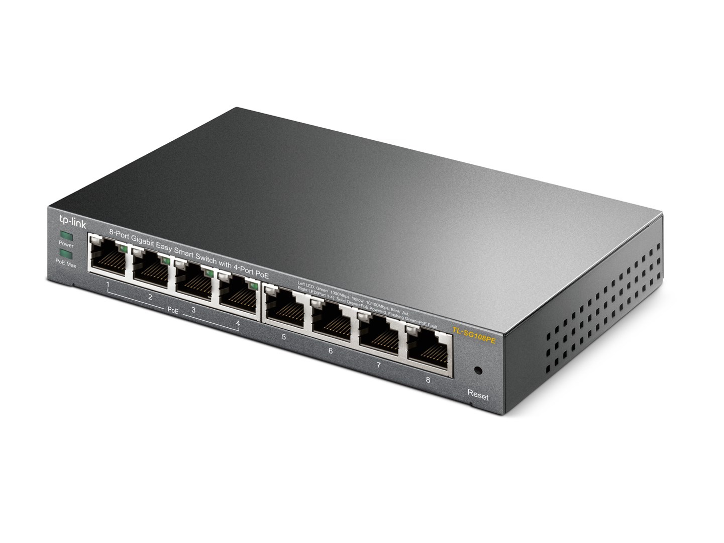 TP-Link 8-Port Gigabit Easy Smart Switch with 4-Port PoE TP-Link 8-Port Gigabit Easy Smart Switch with 4-Port PoE