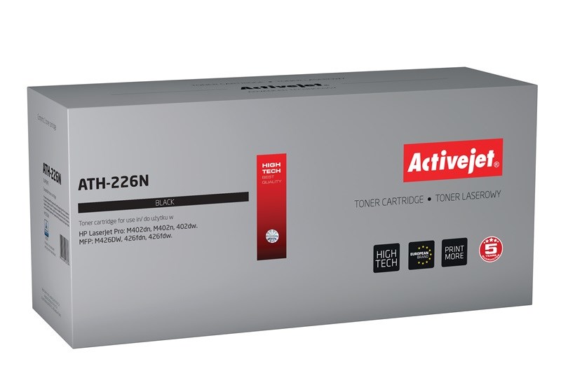 Activejet ATH-226N Toner (replacement for HP 226A CF226A; Supreme; 3100 pages; black) Activejet ATH-226N Toner (replacement for HP 226A CF226A; Supreme; 3100 pages; black)