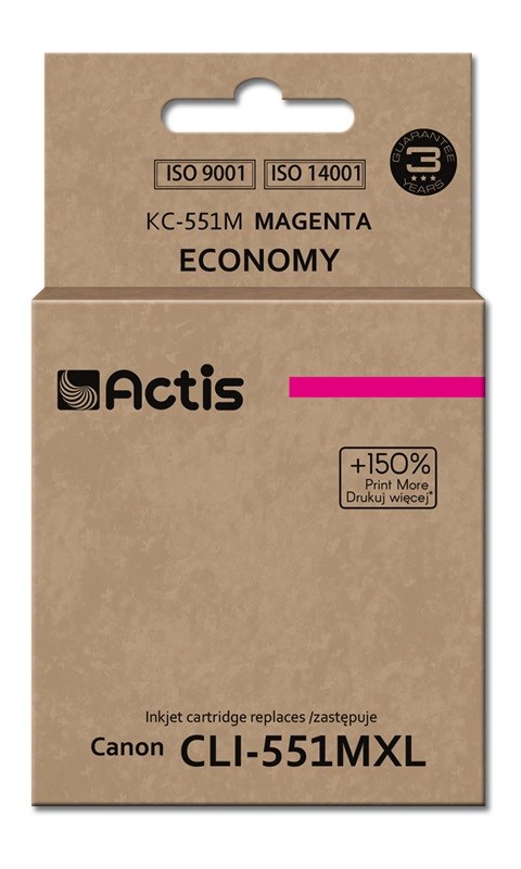 Actis KC-551M Ink (replacement for Canon CLI-551M; Standard; 12 ml; magenta) Actis KC-551M Ink (replacement for Canon CLI-551M; Standard; 12 ml; magenta)
