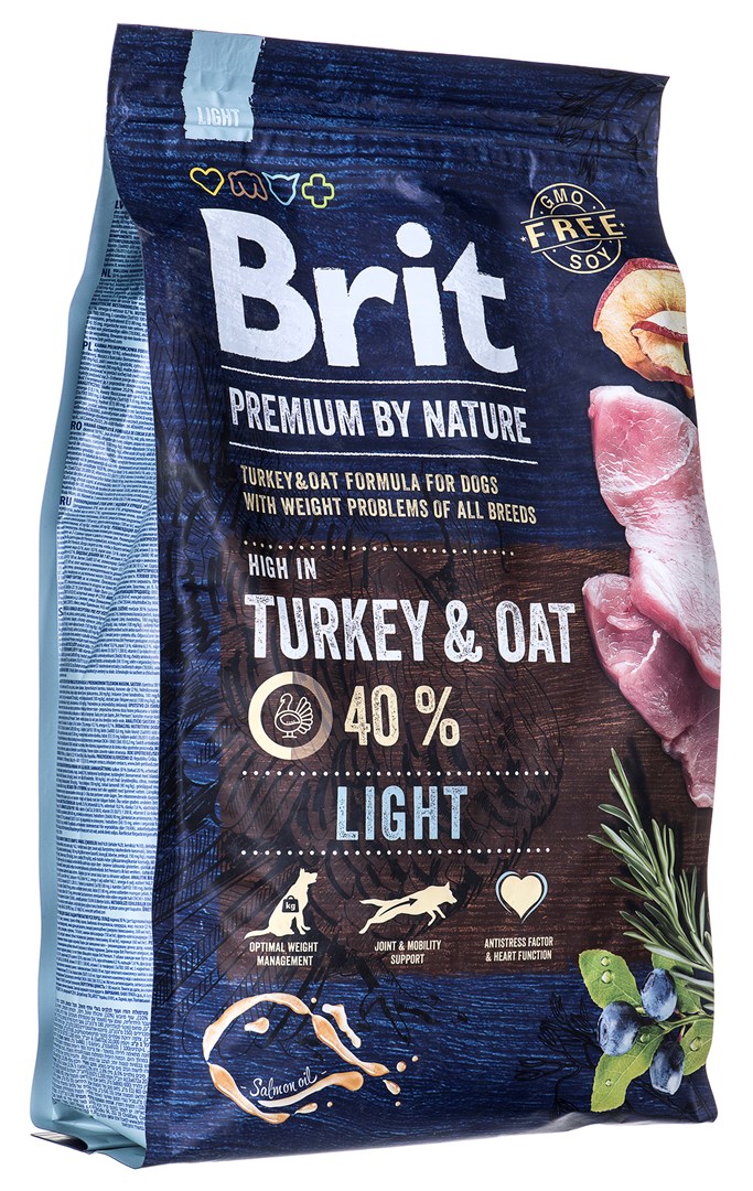 BRIT Premium by Nature Light Turkey&Oat - dry dog food - 3 kg BRIT Premium by Nature Light Turkey&Oat - dry dog food - 3 kg