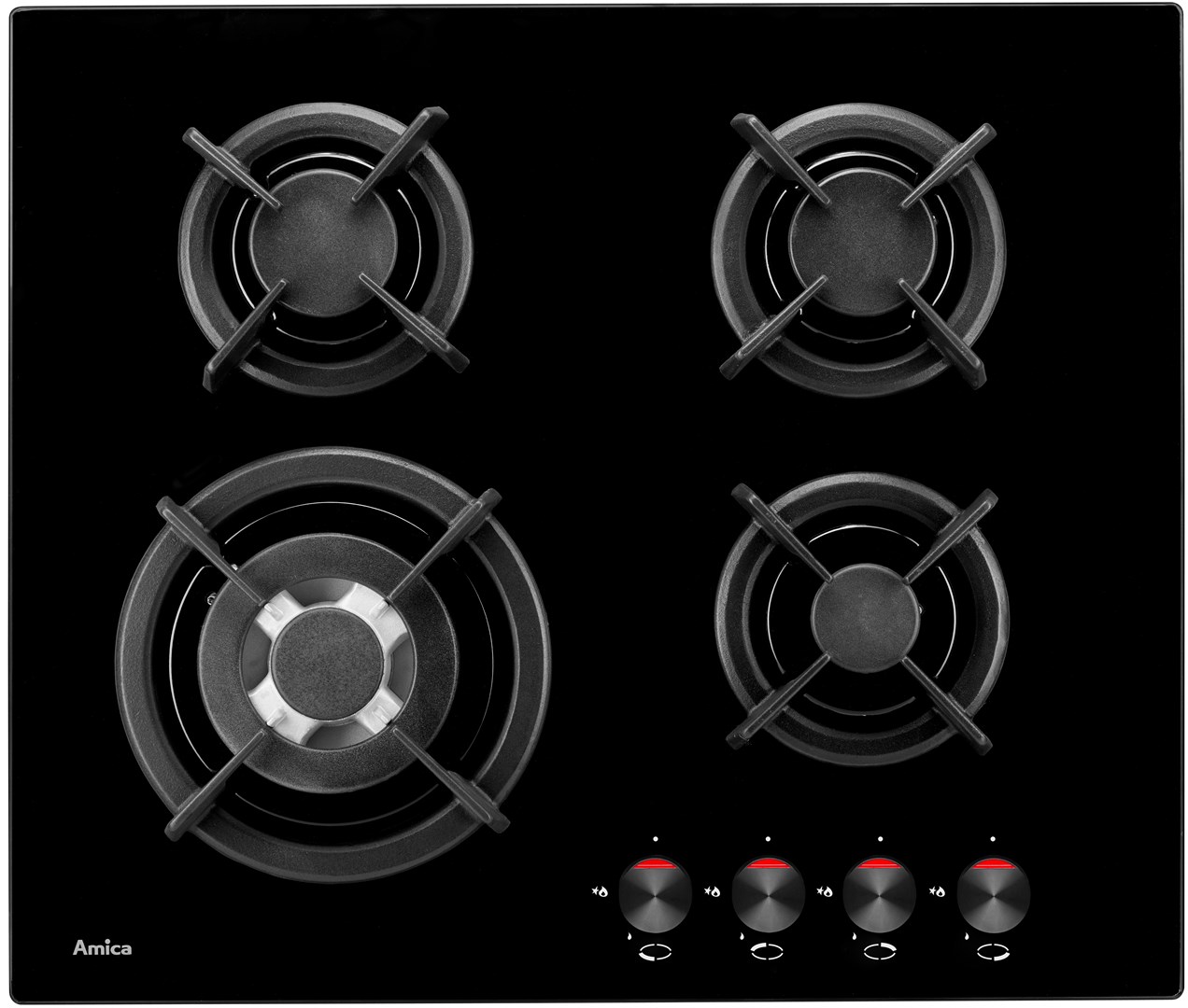 Amica PG6411SR hob Black Built-in Gas 4 zone(s) Amica PG6411SR hob Black Built-in Gas 4 zone(s)