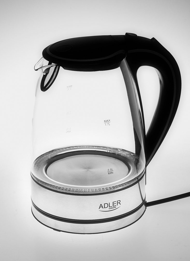 Adler AD 1225 electric kettle 1.7 L Black,Stainless steel,Transparent 2200 W Adler AD 1225 electric kettle 1.7 L Black,Stainless steel,Transparent 2200 W