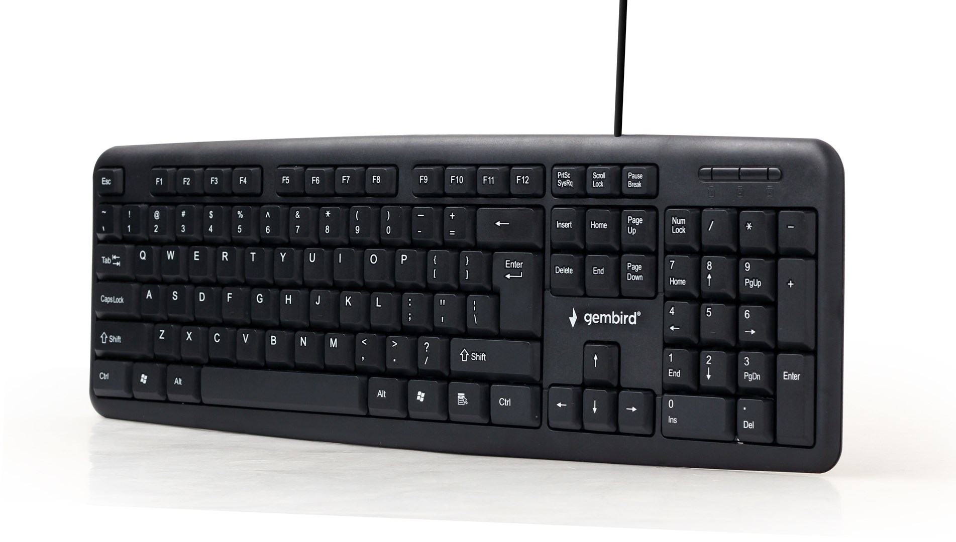 Gembird KB-U-103 keyboard USB US English Black Gembird KB-U-103 keyboard USB US English Black