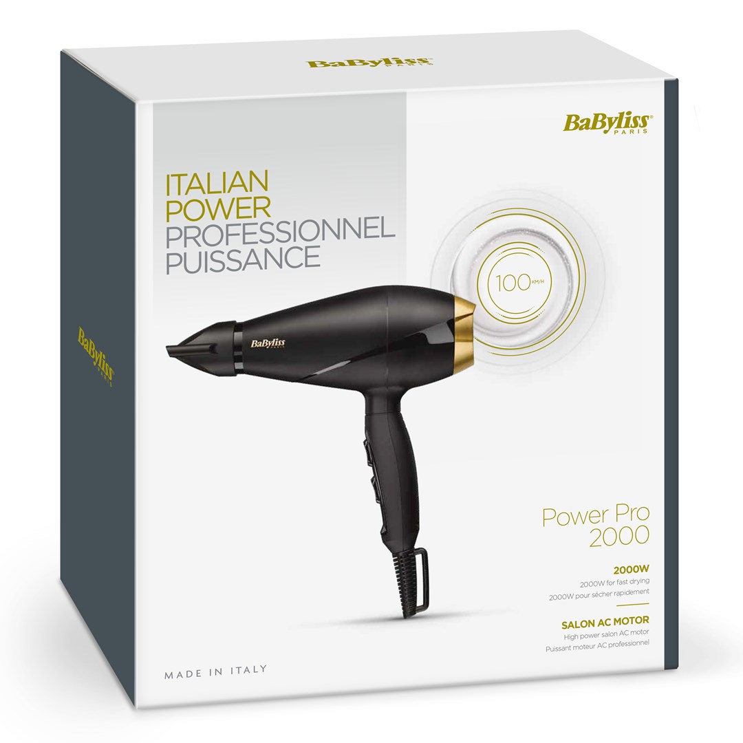 BaByliss 6704E hair dryer 2000 W Black, Gold BaByliss 6704E hair dryer 2000 W Black, Gold