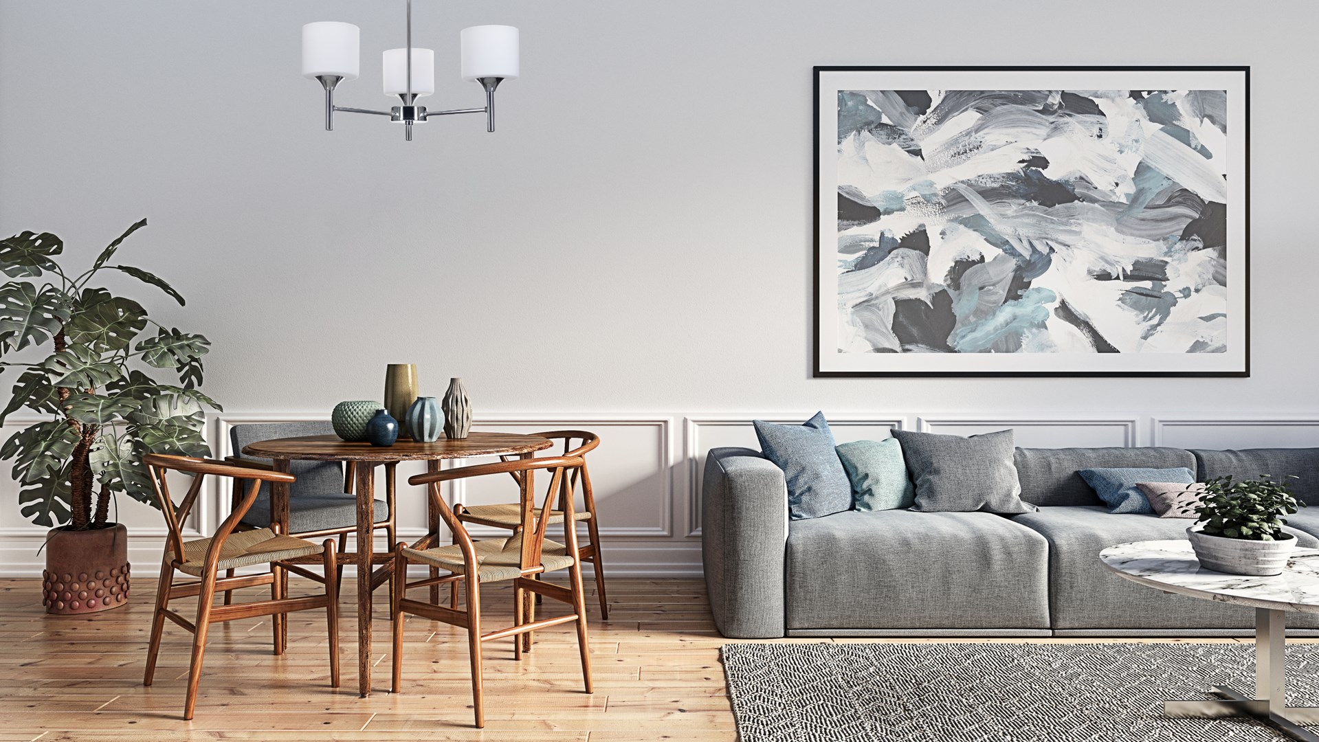 Activejet Classic chandelier pendant ceiling lamp MIRA chrome triple 3xE27 for living room Activejet Classic chandelier pendant ceiling lamp MIRA chrome triple 3xE27 for living room