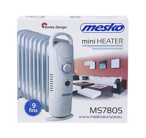 Mesko Home MS7805 Indoor White 1000 W Oil electric space heater Mesko Home MS7805 Indoor White 1000 W Oil electric space heater