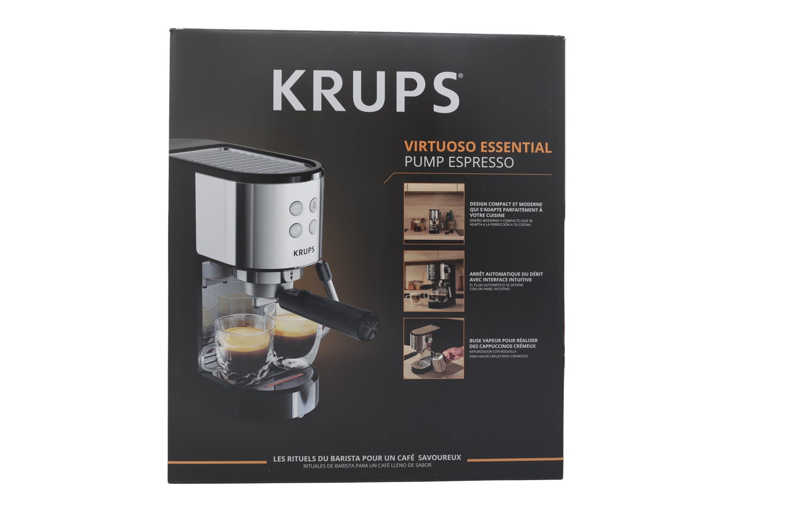 фото Ріжкова кавоварка еспресо Krups Virtuoso Essential XP441810 1