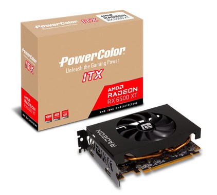 фото Відеокарта PowerColor Radeon RX 6500 XT ITX 4GB (AXRX 6500 XT 4GBD6-DH) 1