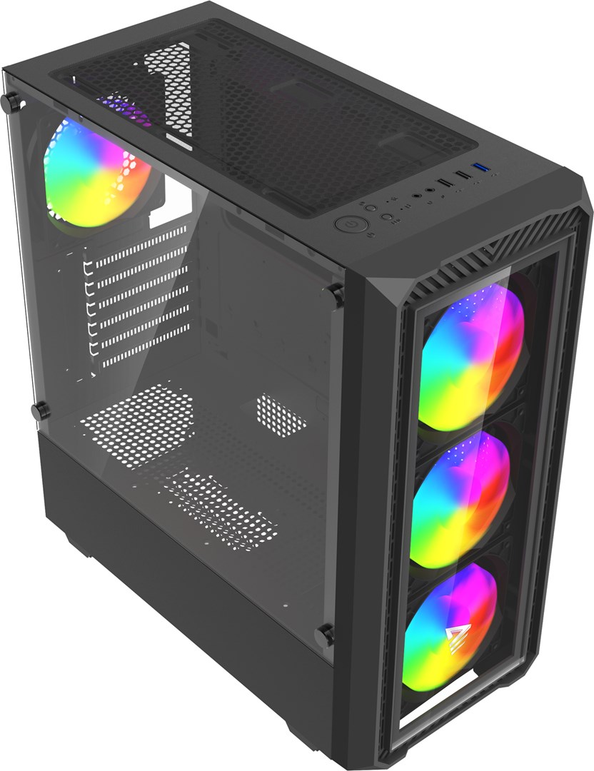 фото Корпус Savio Noctis Glass RGB X1 Black 1