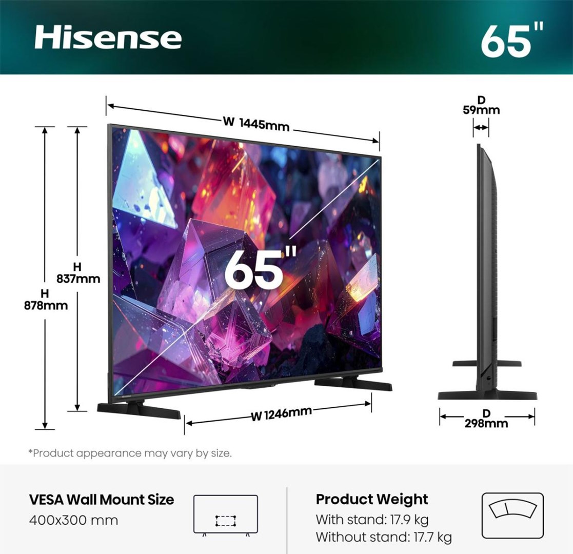 фото Телевізор Hisense 65E7S Pro 2