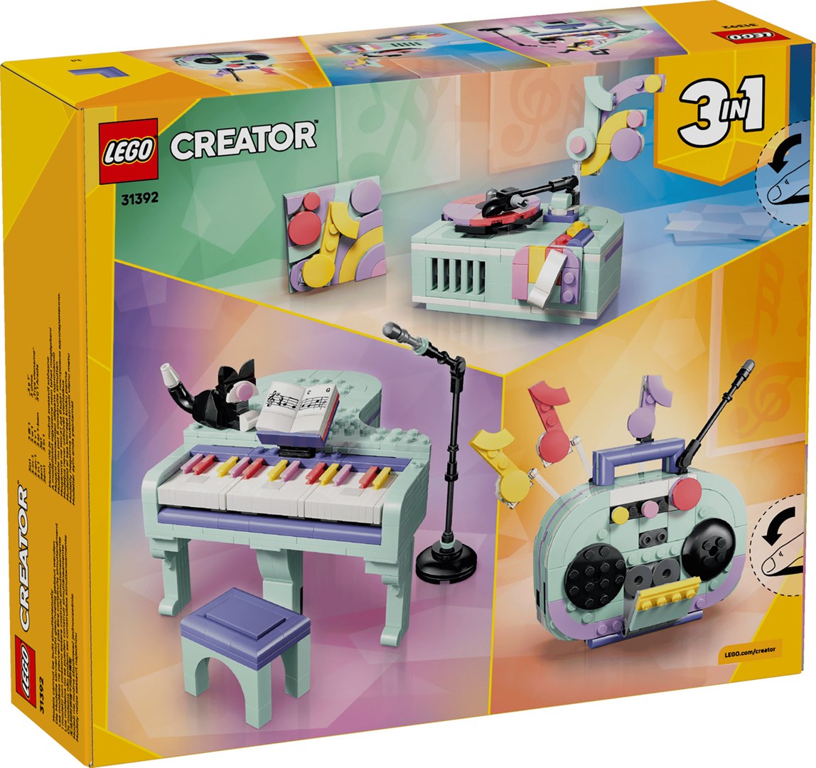 фото Блоковий конструктор LEGO Creator Музичний декор «Фортепіано з котом» (31392) 1