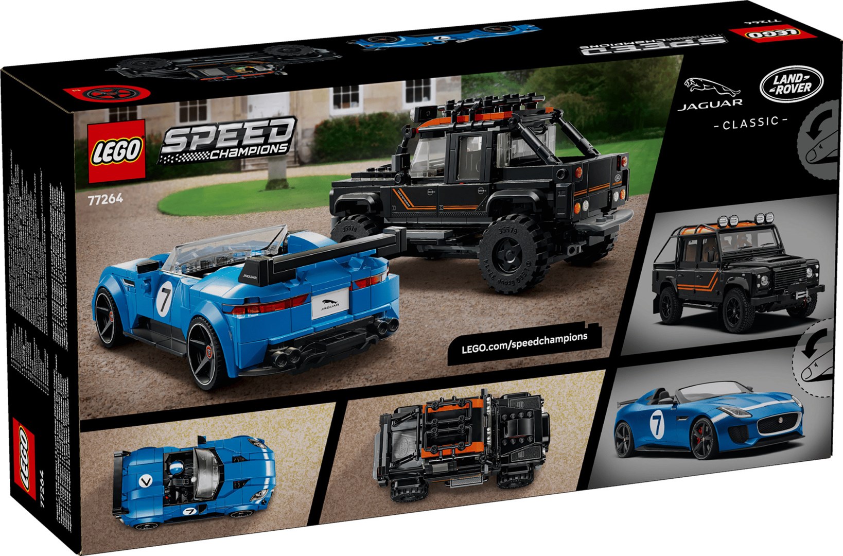 фото Авто-конструктор LEGO Speed Champions Jaguar Project 7 and Land Rover Defender (77264) 1