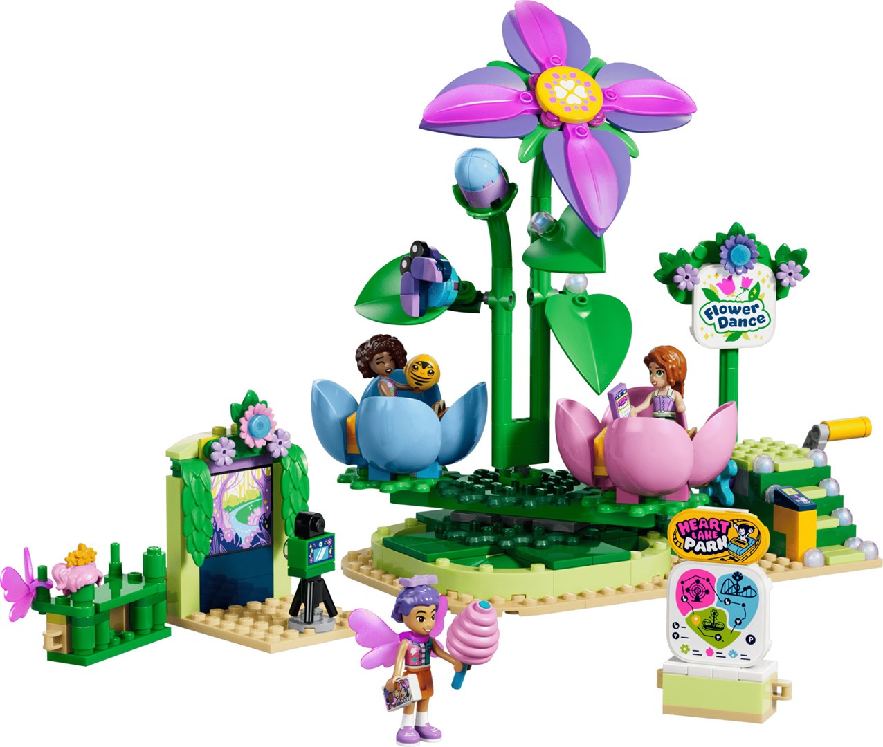 фото Блоковий конструктор LEGO Friends Карусель із квітами й чашками та казкова фотобудка (42702) 2