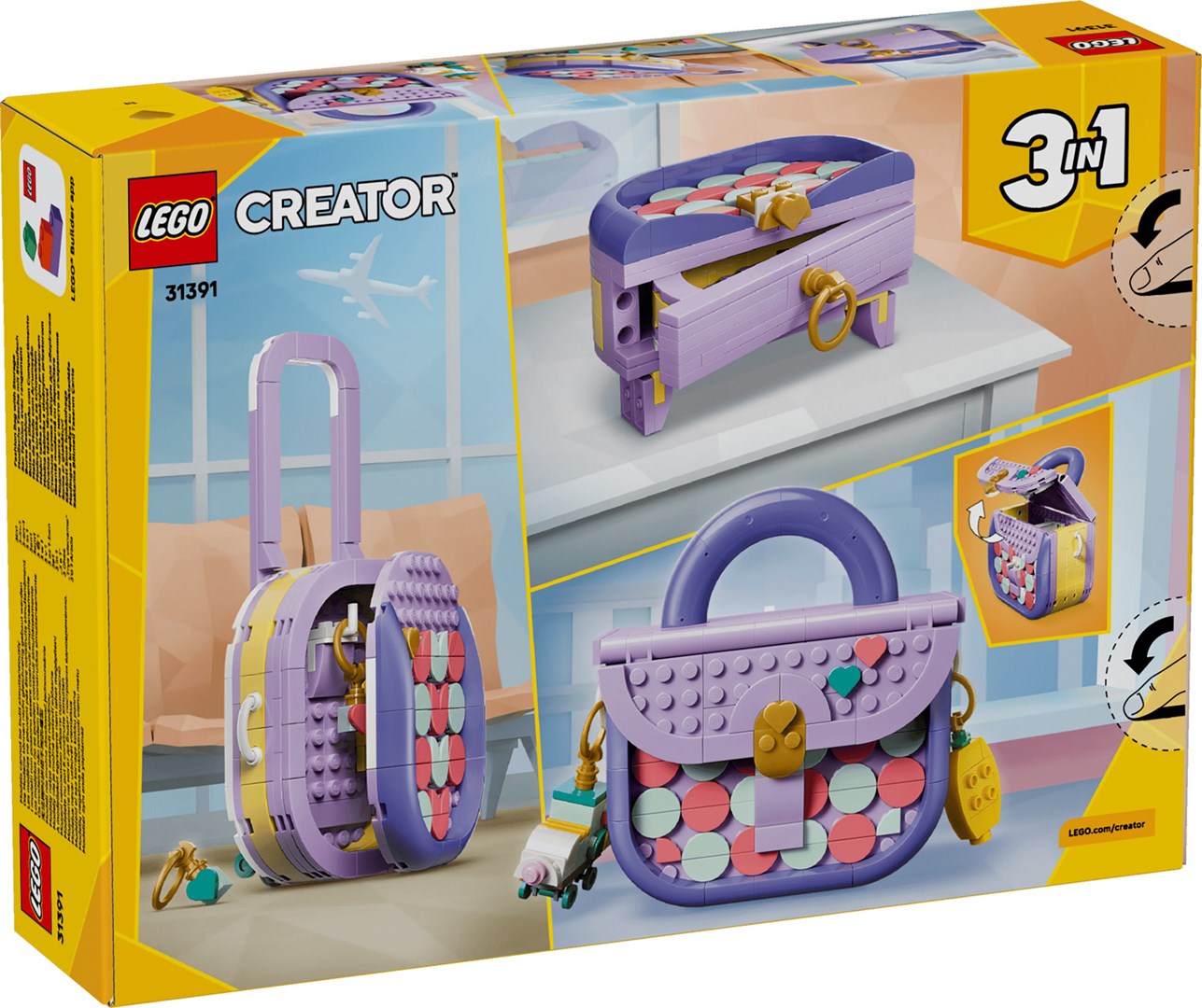 фото Блоковий конструктор LEGO Creator Стильна мистецька сумка з місцем для зберігання (31391) 1