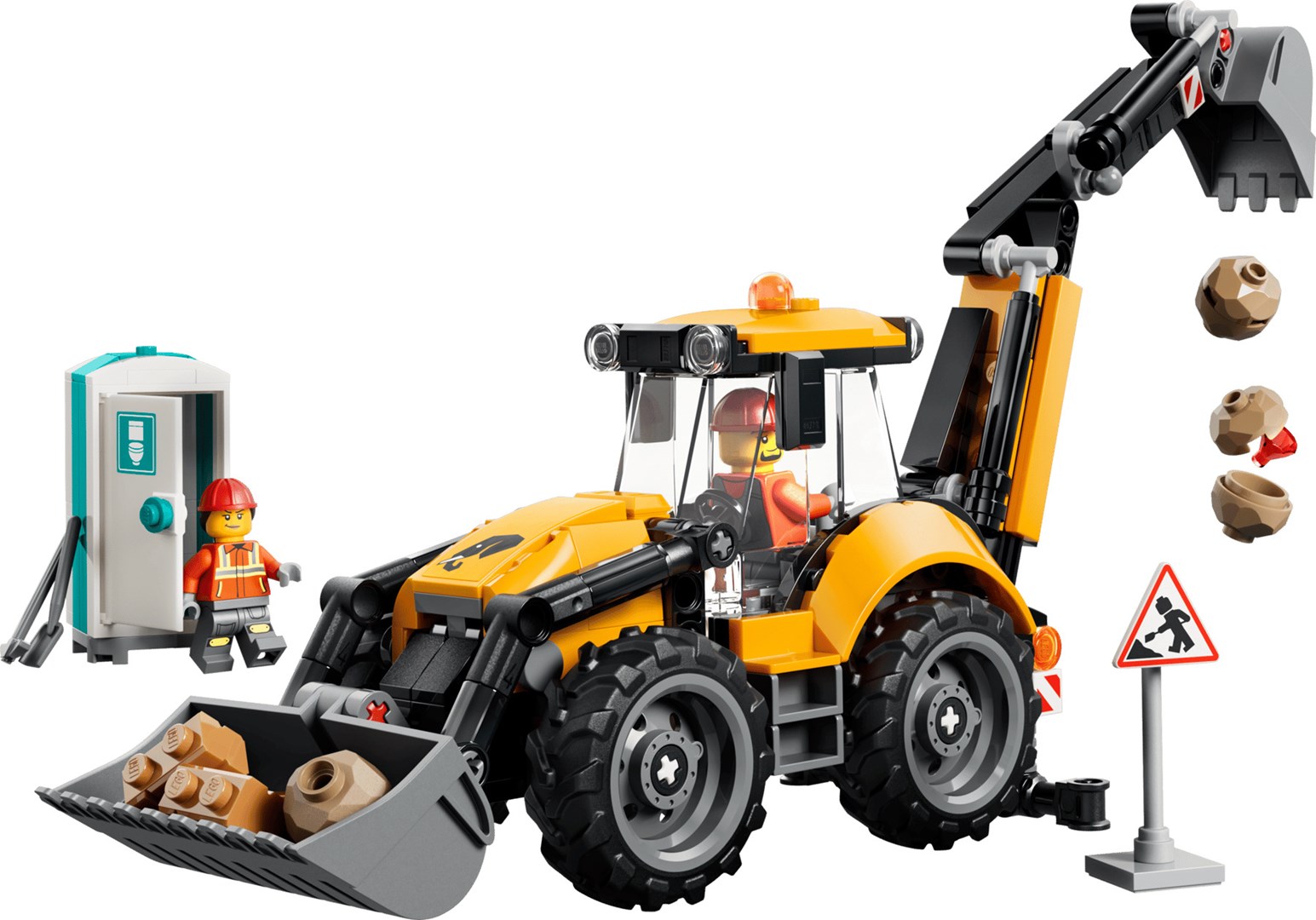 фото Блоковий конструктор LEGO City Жовтий екскаватор-навантажувач (60480) 2