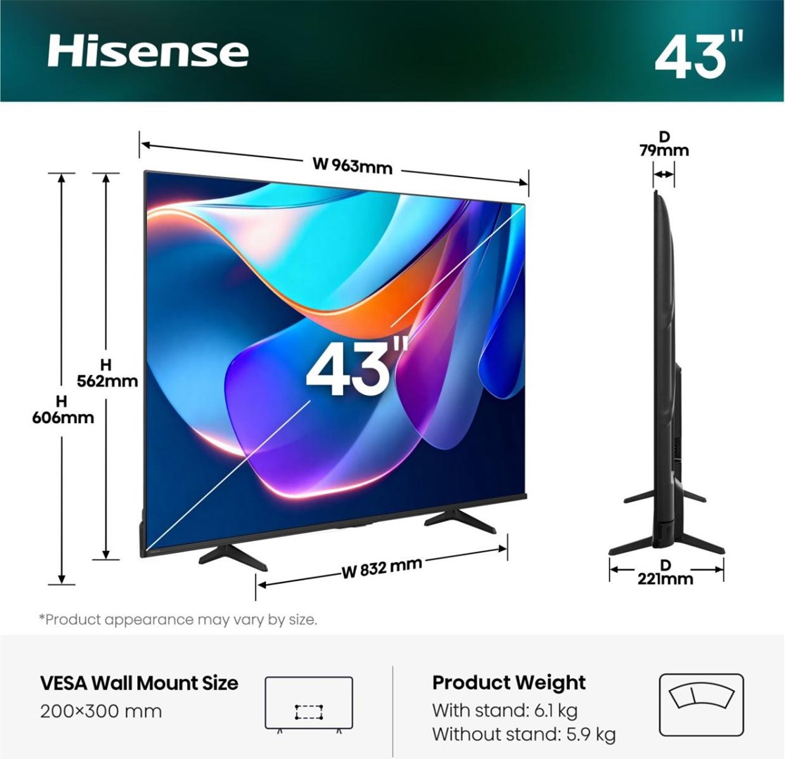 фото Телевізор Hisense 43A6S 2