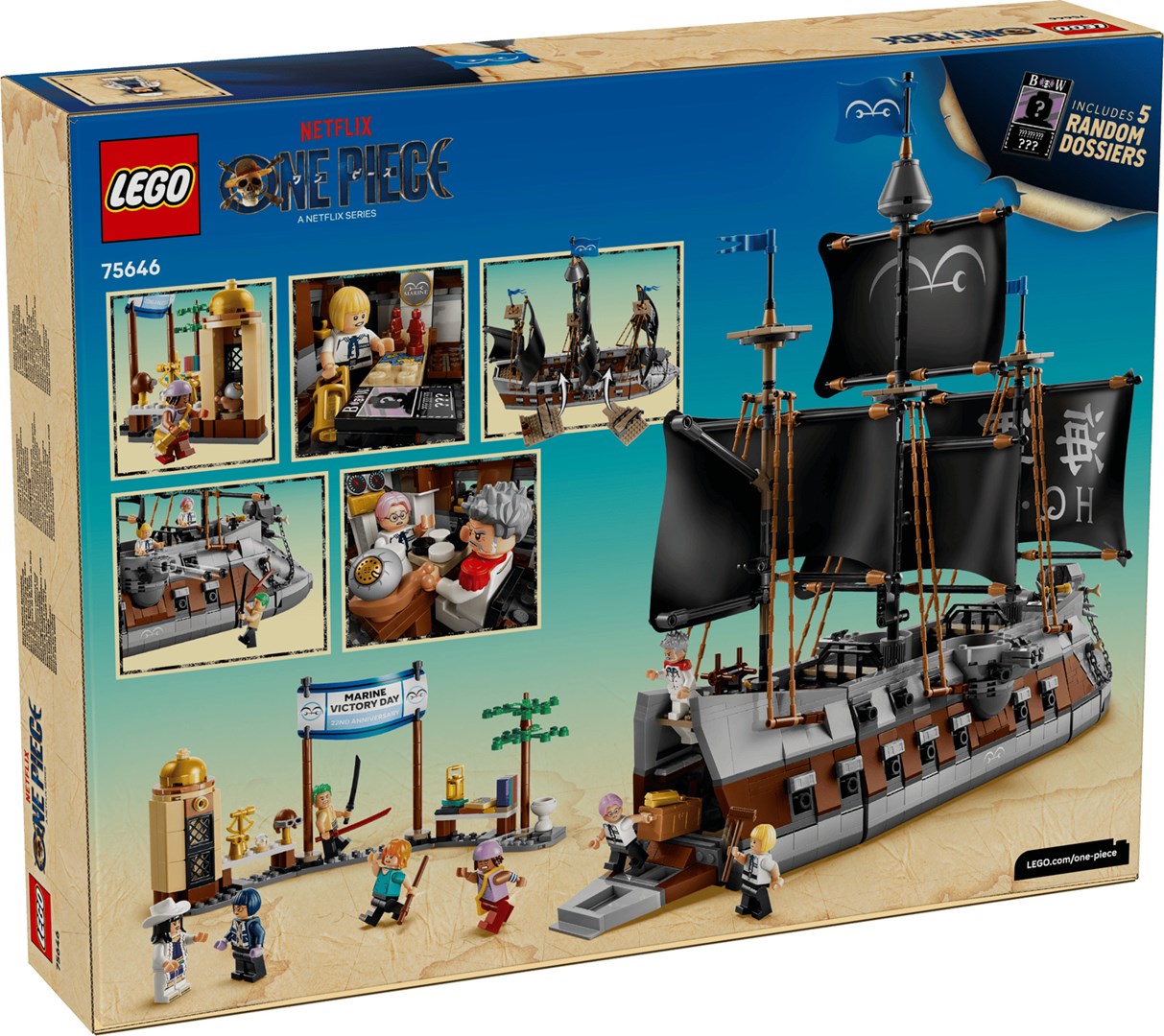 фото Блоковий конструктор LEGO One Piece Garps Marine Battleship (75646) 1