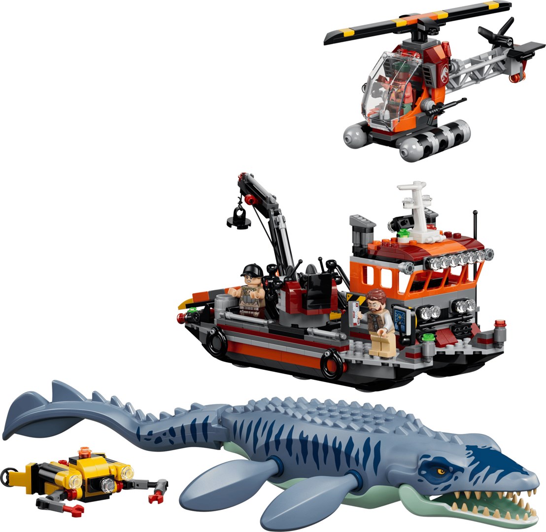 фото Блоковий конструктор LEGO Jurassic World Mosasaurus Dinosaur Boat Attack (77983) 2