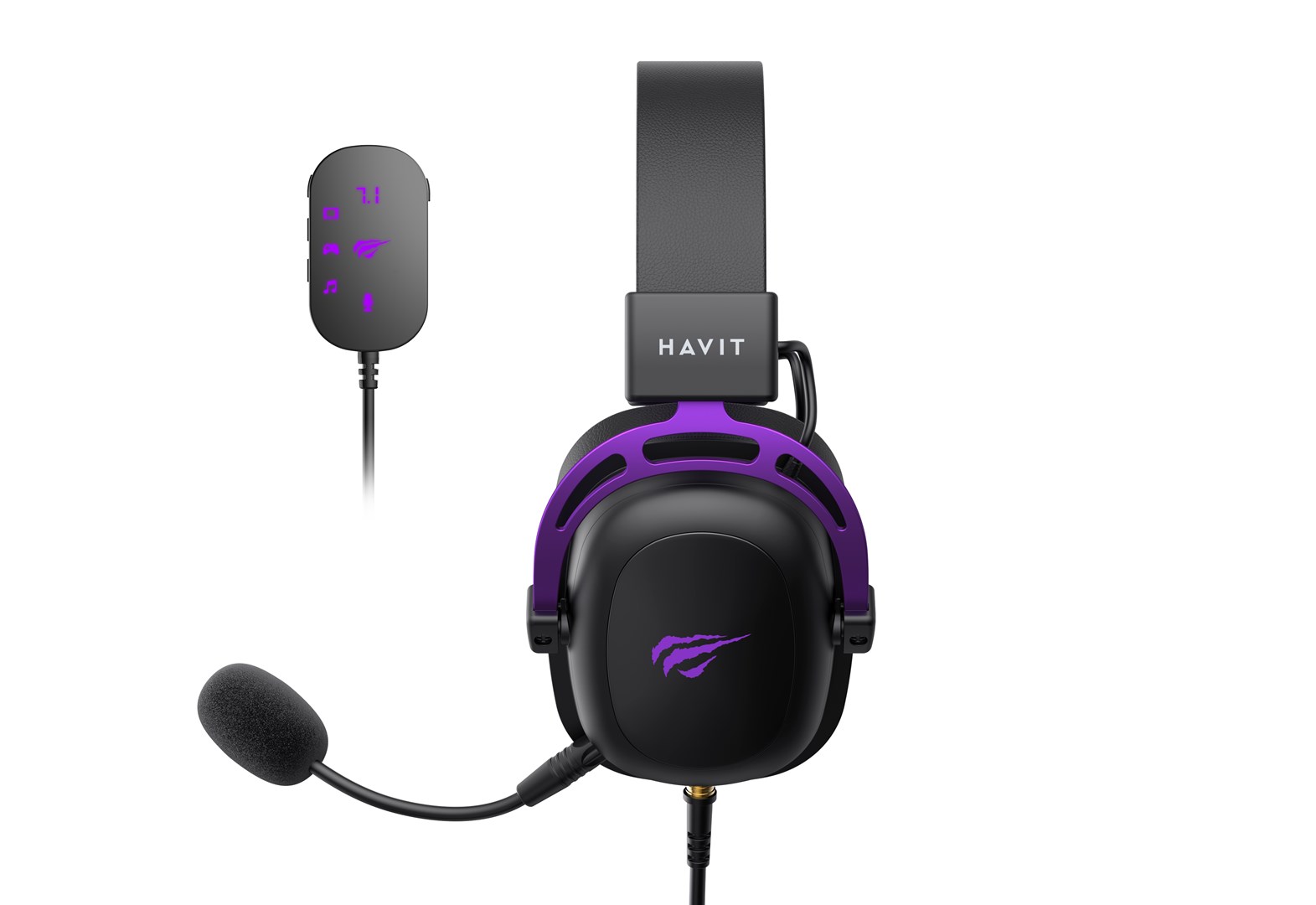 фото Навушники з мікрофоном Havit H2002C+U Black/Purple 3