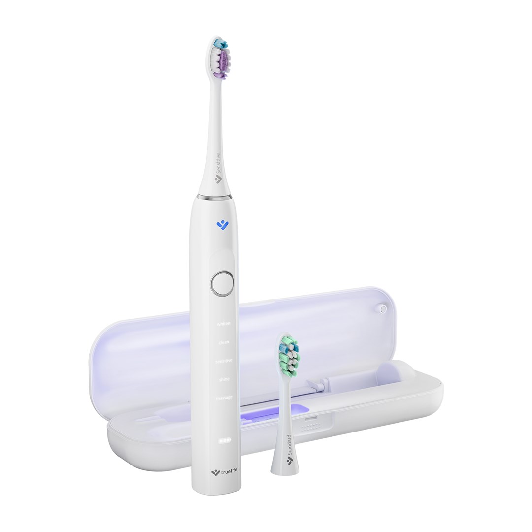 фото Набір із 2-х електричних зубних щіток TrueLife SonicBrush Clean70 UV Duo Black/White 1