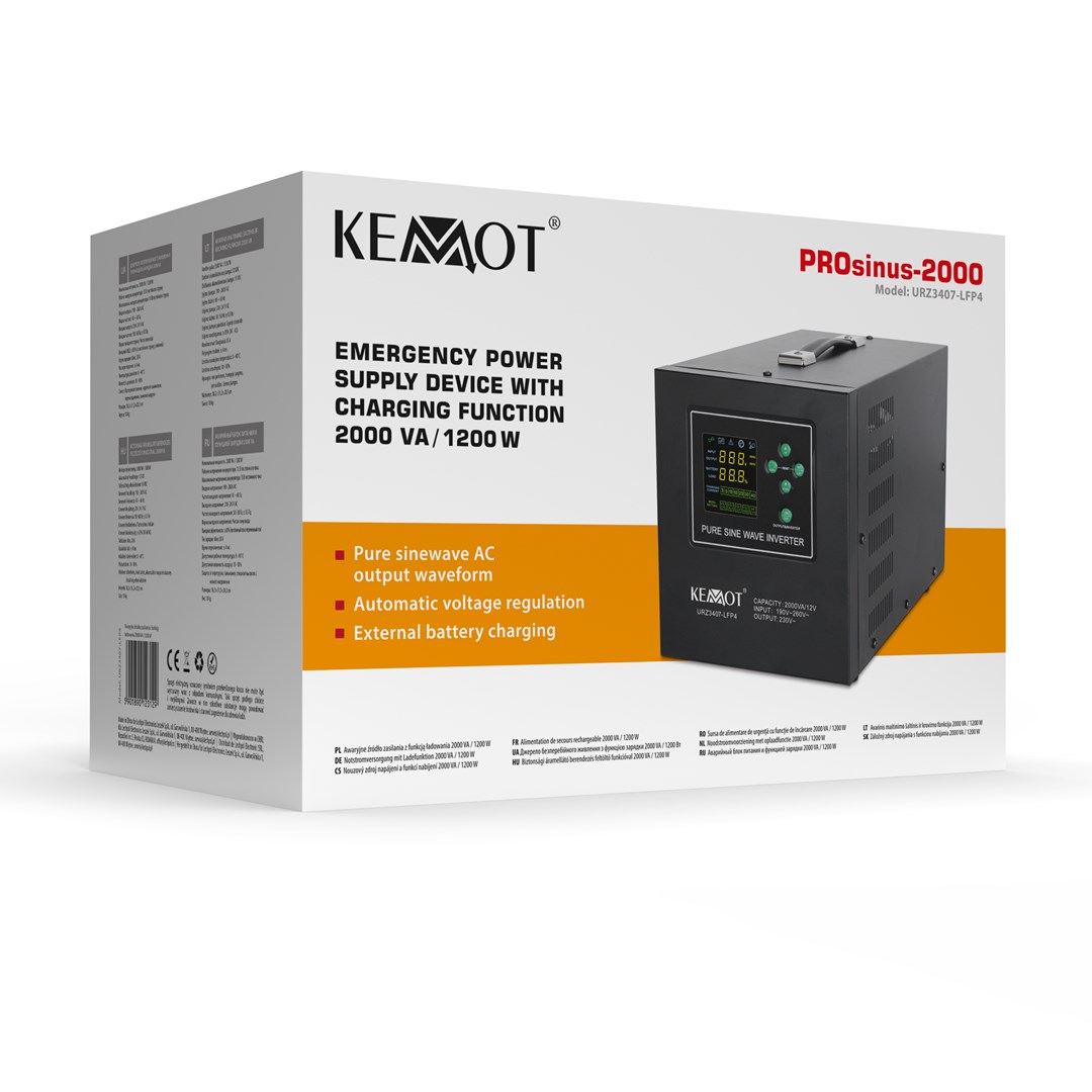 фото Лінійно-інтерактивне ДБЖ Kemot PROsinus-2000 (URZ3407-LFP4) 2