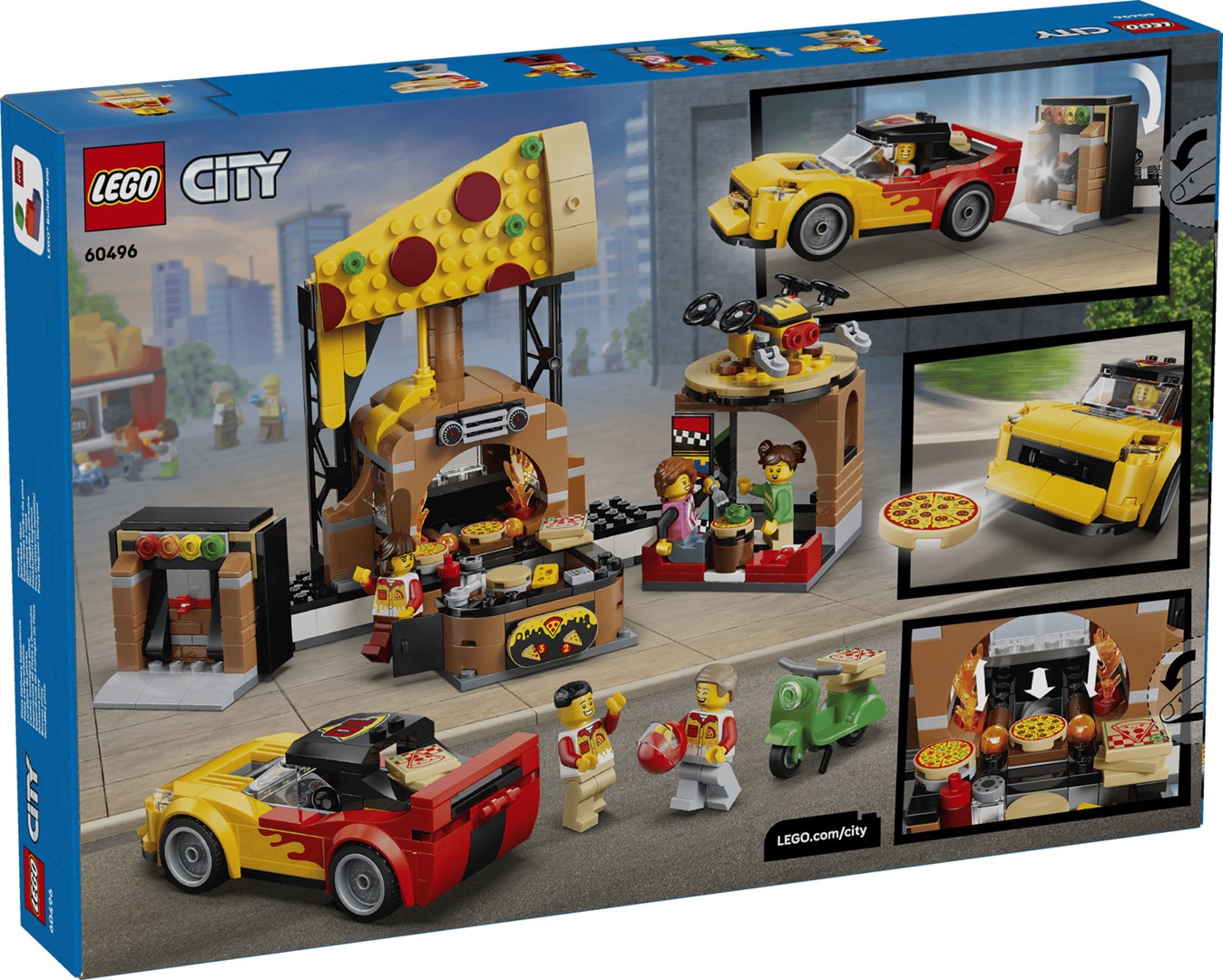фото Блоковий конструктор LEGO City Доставка піци з різними транспортними засобами (60496) 1