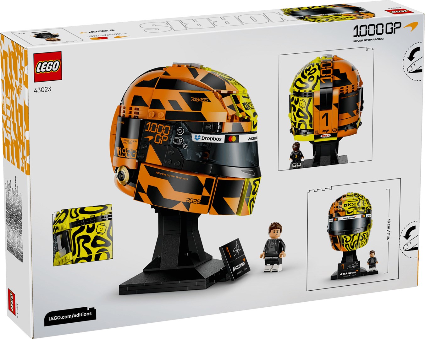 фото Блоковий конструктор LEGO McLaren Mastercard F1 Team Lando Norris Helmet (43023) 1