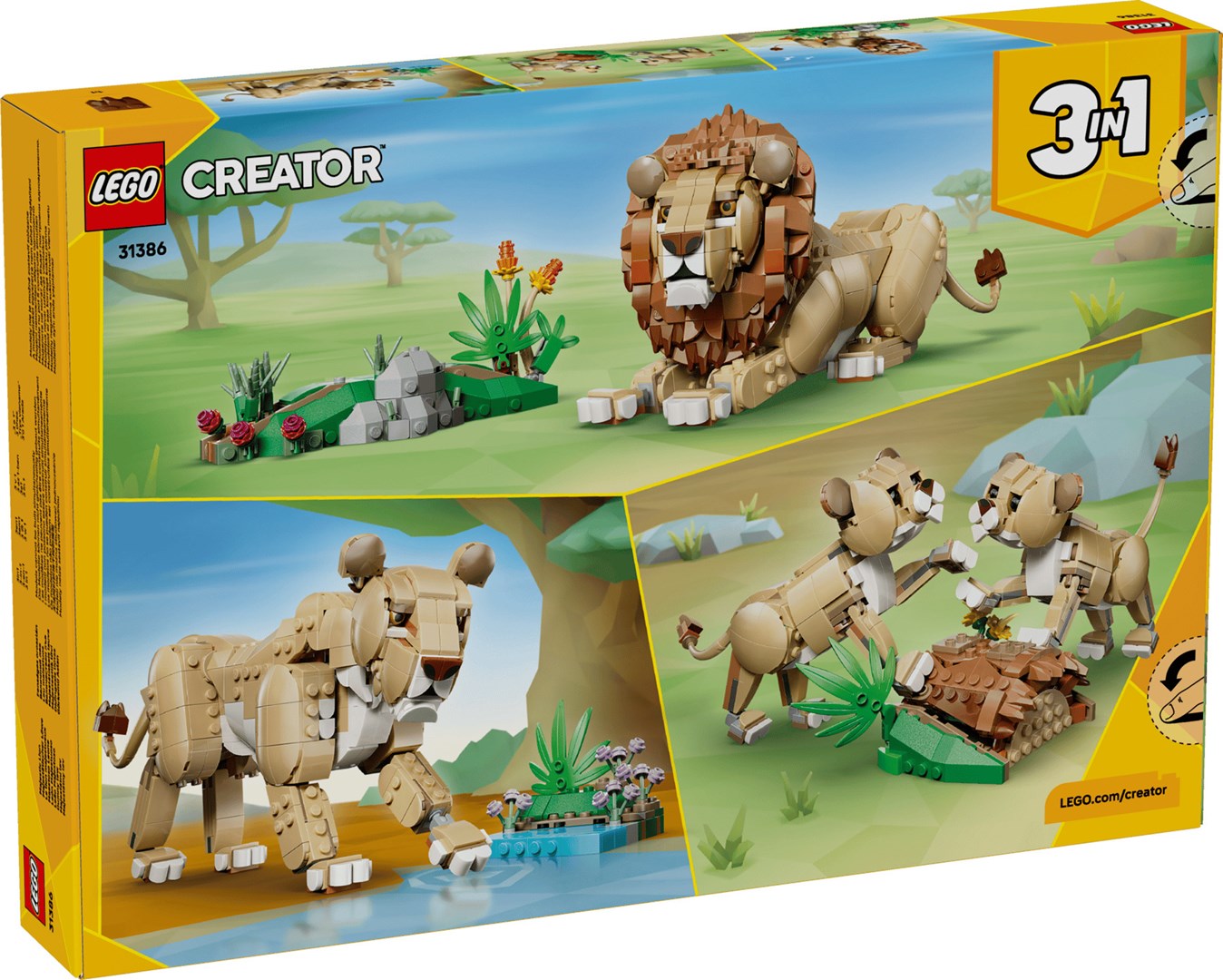 фото Блоковий конструктор LEGO Creator Дикі тварини: Величний лев (31386) 1