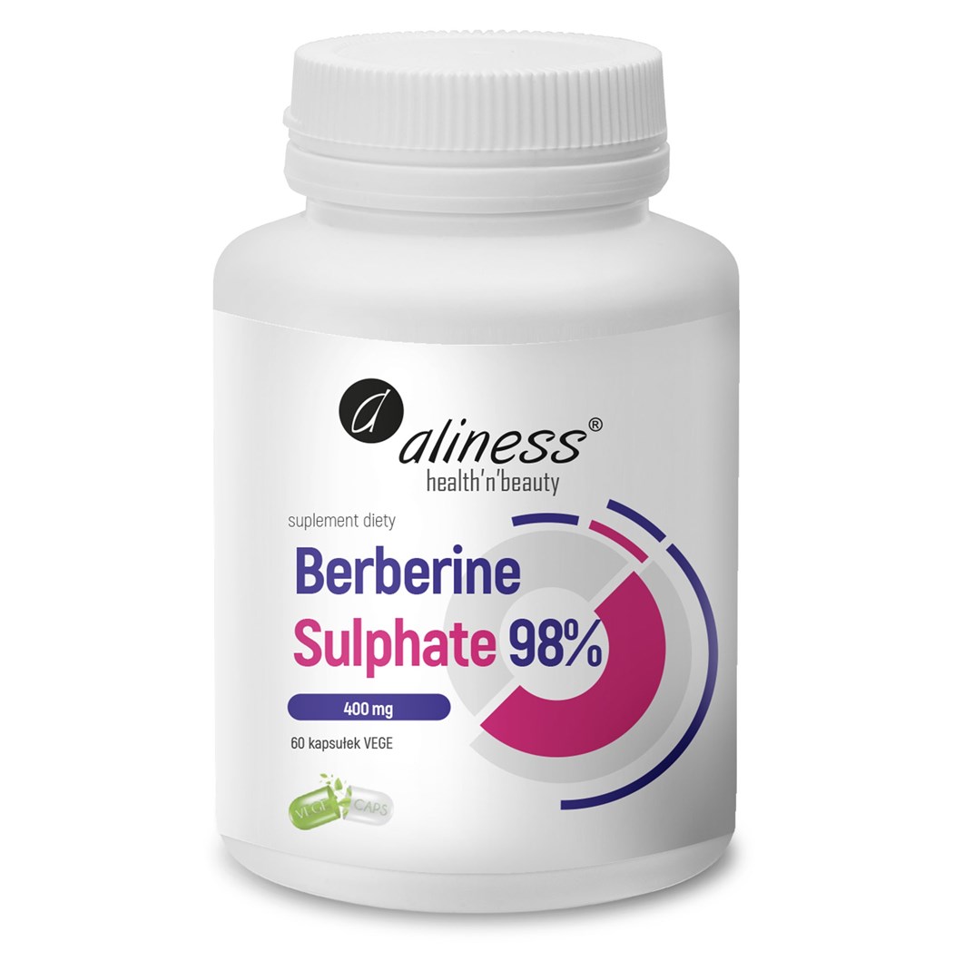 Aliness Berberine Sulphate 98% 400mg x 60 Vege caps.