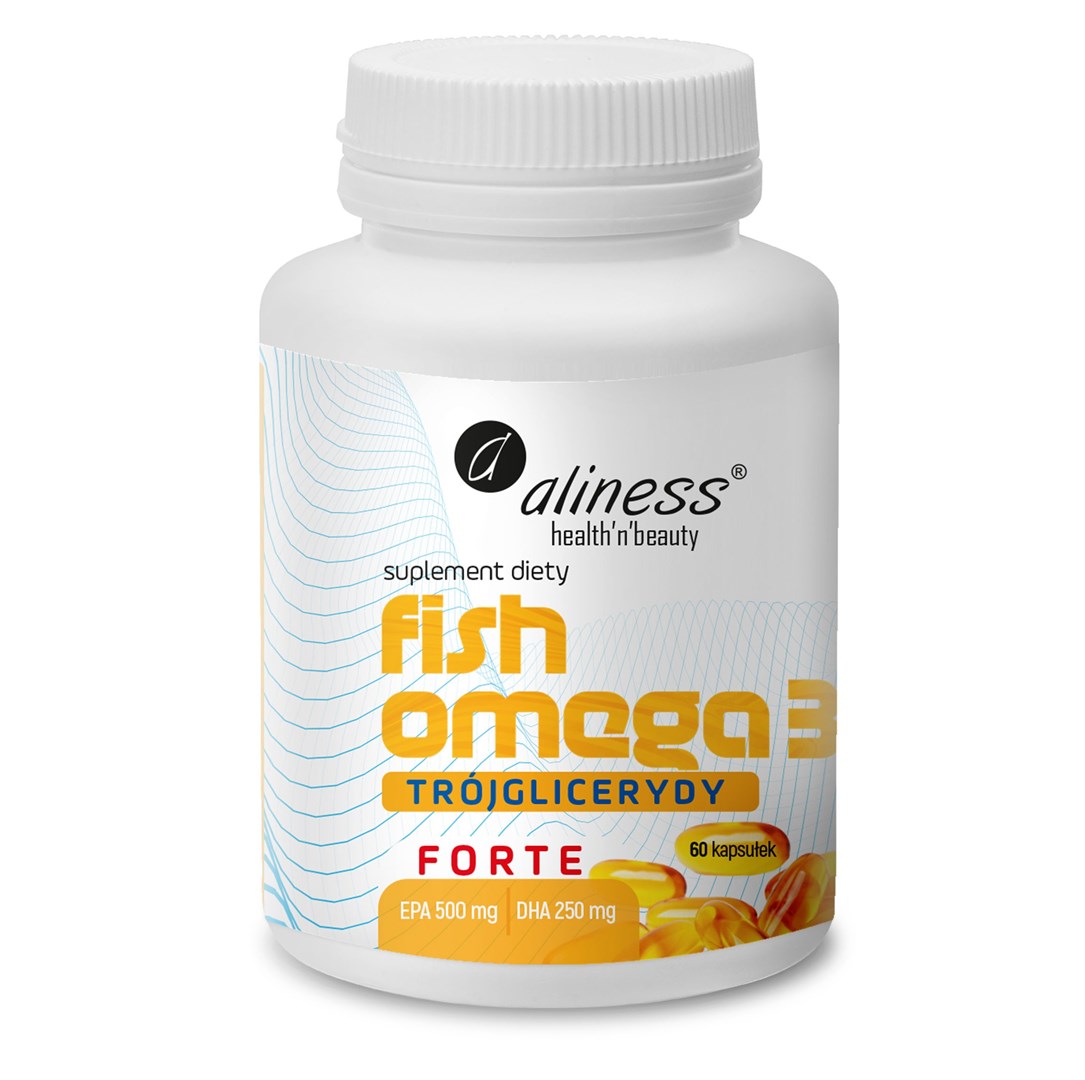 Aliness Fish Omega 3 FORTE Trójglicerydy 500/250mg x 60 kaps.