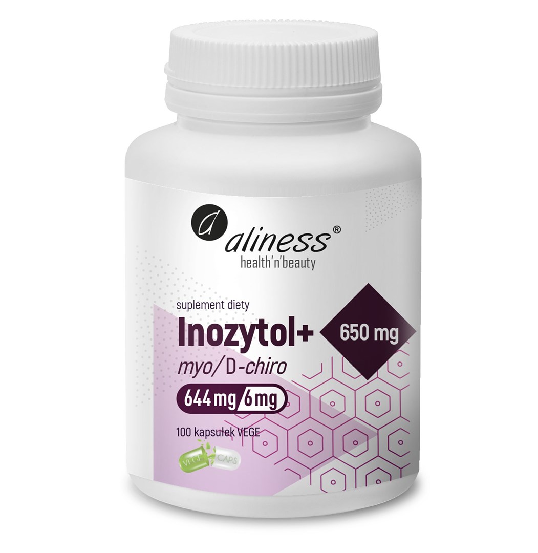Aliness Inozytol myo/D-chiro 650mg + B6 x 100 Vege caps