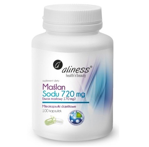 Aliness Maślan Sodu 720 mg x 100 VEGE kaps.